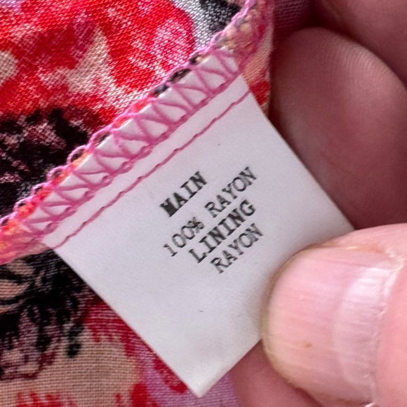 Hello Molly Women's Cutely Preppy Pink Floral Cutaway Midi Dress Sz 6 - Picture 6 of 7